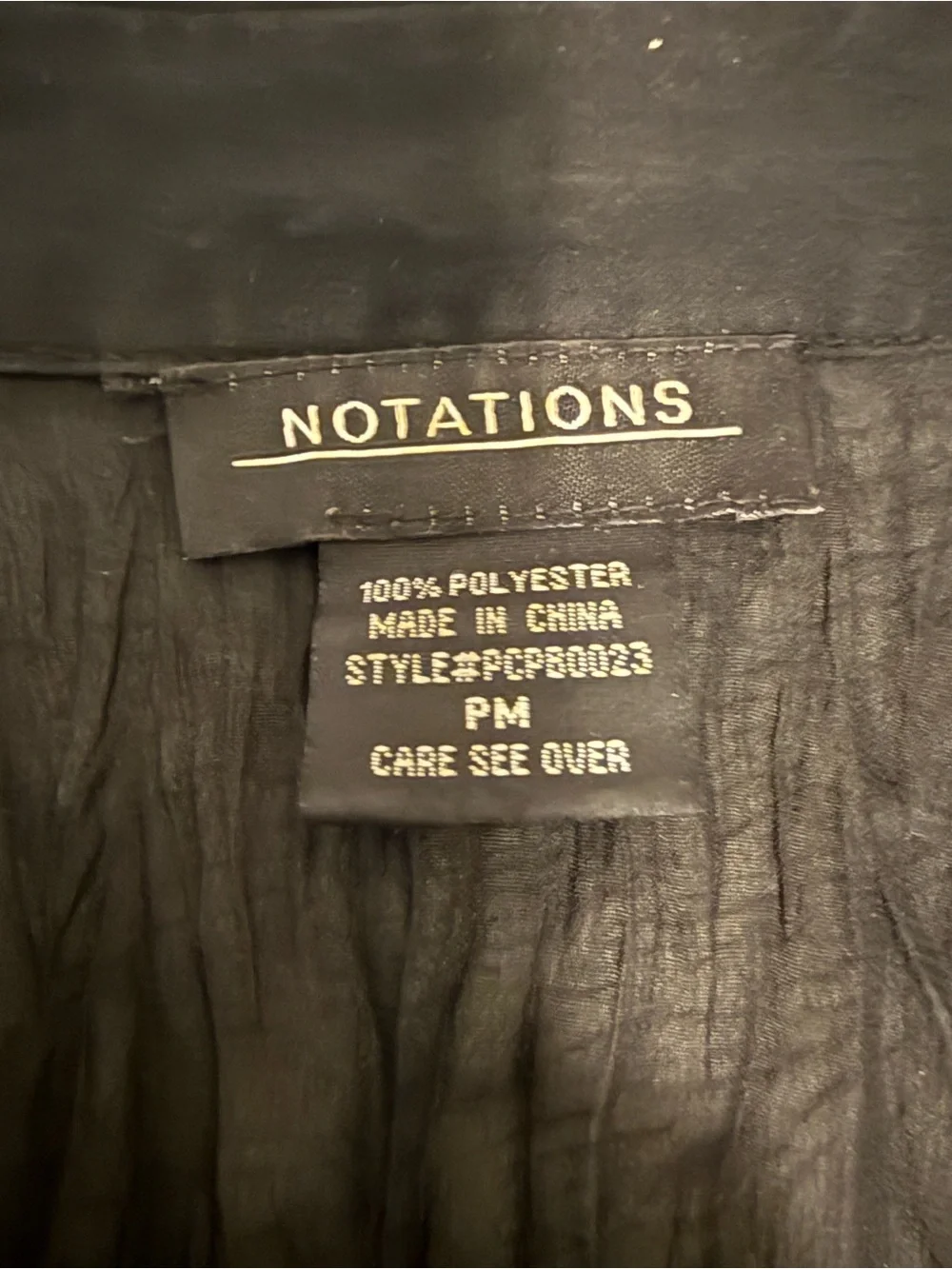 Notations Black Ruffle Front Button Blouse - Picture 3 of 6